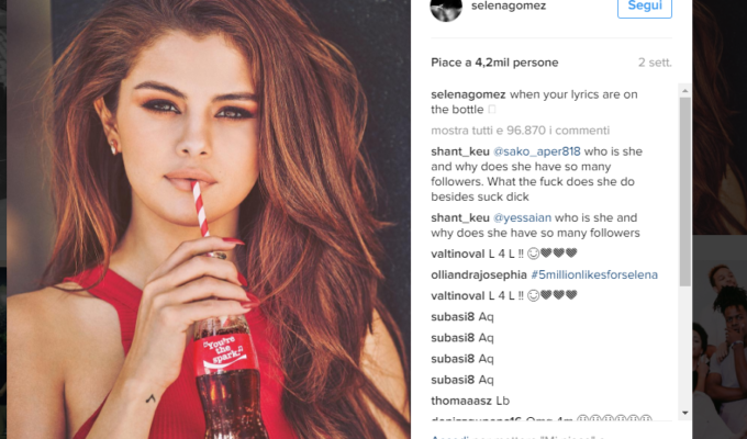 Selena Gomez Instagram top ten