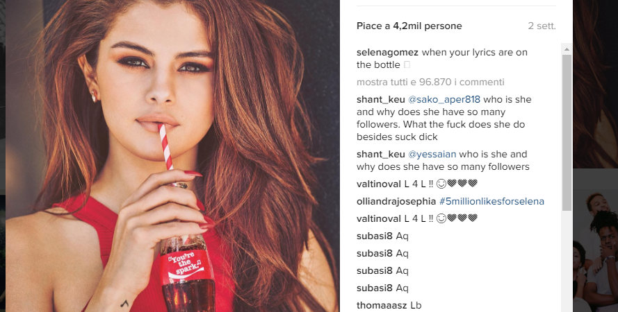 Selena Gomez Instagram top ten