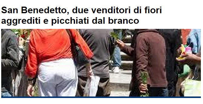 venditori di rose picchiati