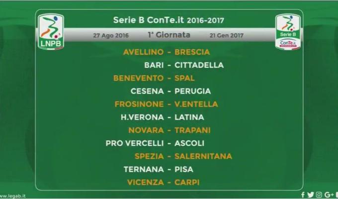 Calendario serie B diretta streaming live