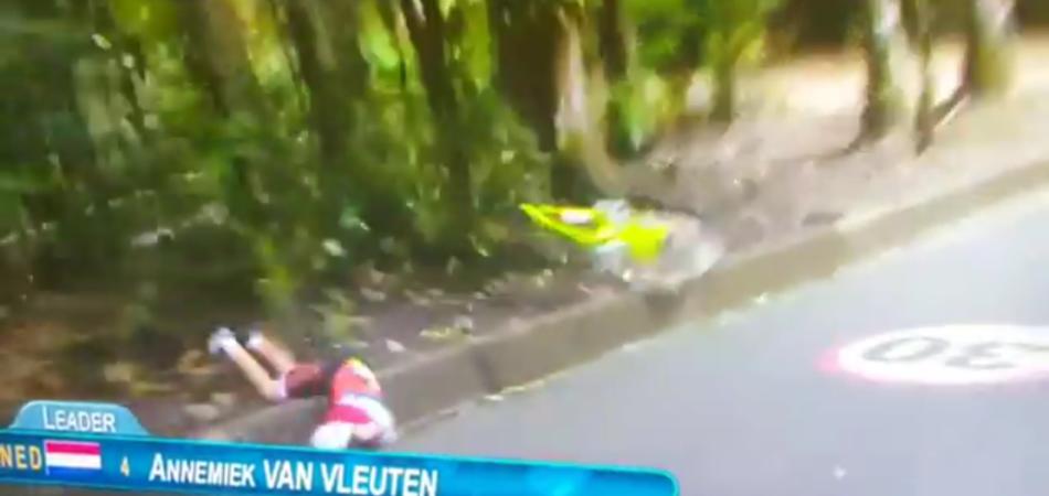 Van Vleuten caduta ciclismo Rio 2016