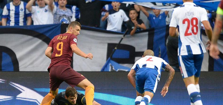Porto Roma 0-1 gol della Roma autogol felipe
