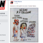 Charlie Hebdo vignetta terremoto italia Forza Nuova
