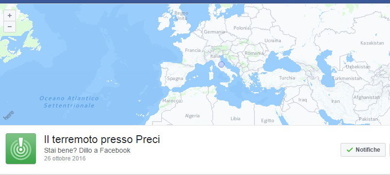 terremoto safety check facebook