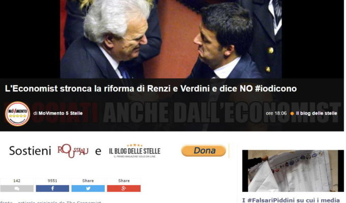 The Economist No Beppe Grillo