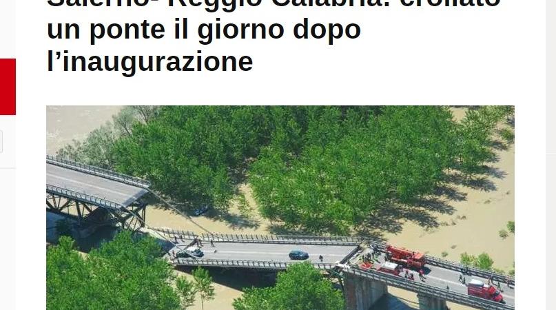 bufala ponte crollato
