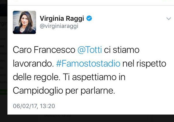virginia raggi francesco totti