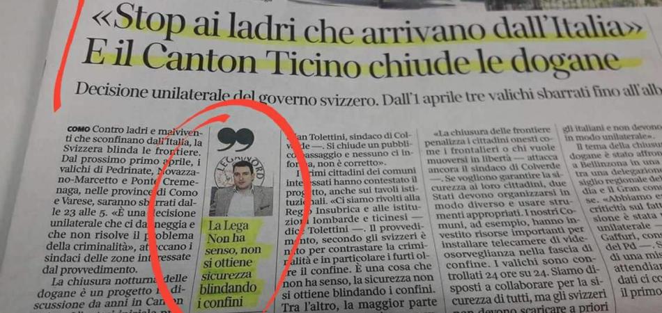 svizzera confini