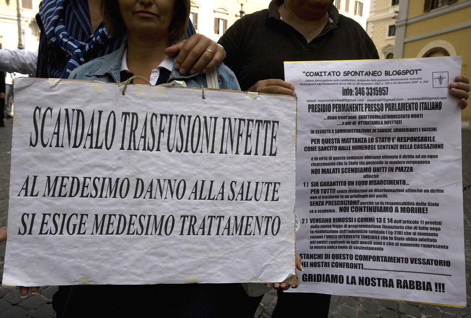 Sangue infetto il Ministero dovrà risarcire le vittime Sangue infetto il Ministero dovrà risarcire le vittime