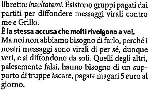 casaleggio messaggio virale