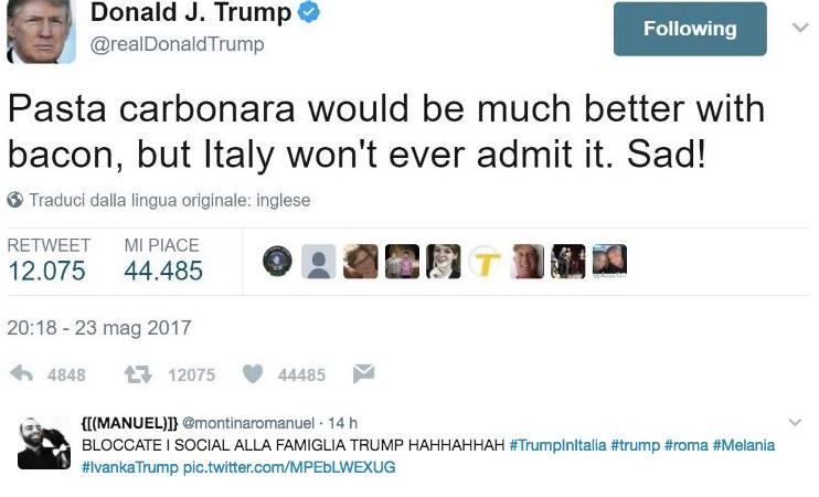 donald trump carbonara