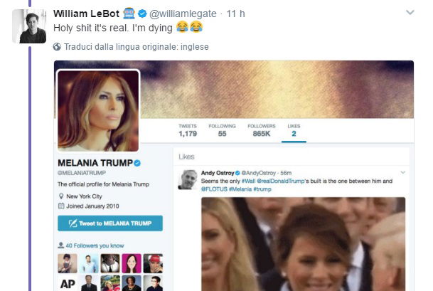 melania trump tweet