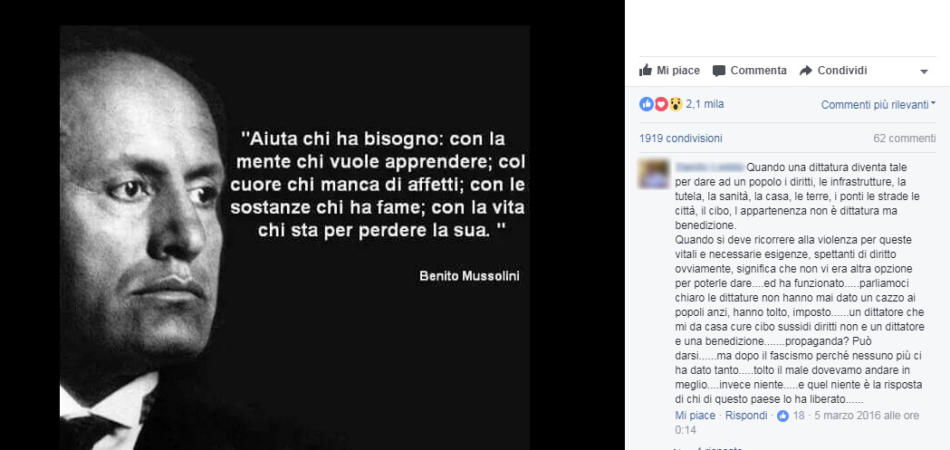 La Propaganda Fascista Sui Social Mussolini Diventa Una - 