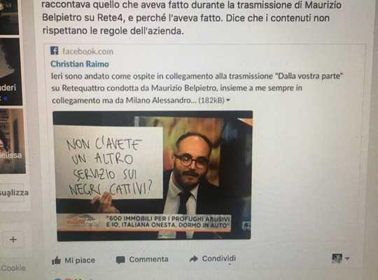 Christian Raimo post Facebook