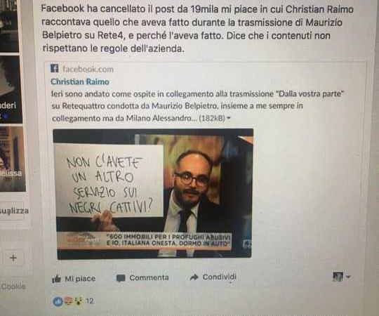 Christian Raimo post Facebook