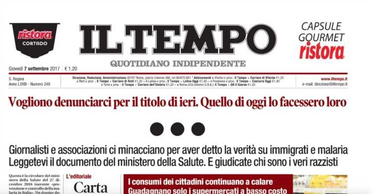 Il Tempo malaria