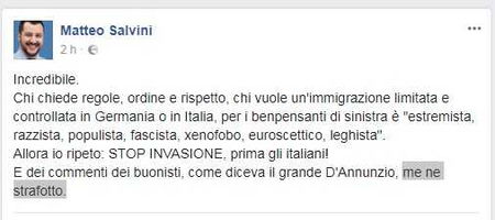 La citazione sbagliata di D’Annunzio fatta da Matteo Salvini article-post
