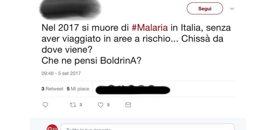 malaria Boldrini immigrati