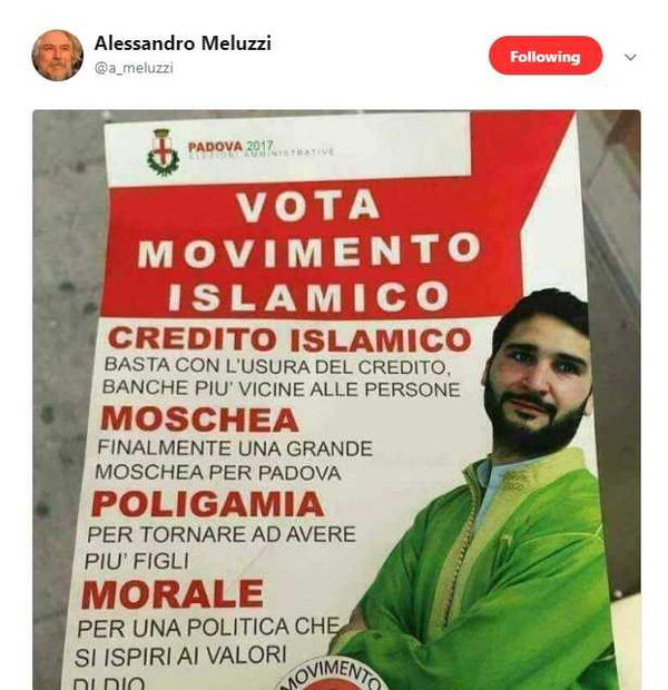 Alessandro Meluzzi e il ritorno della bufala del Movimento Islamico d’Italia