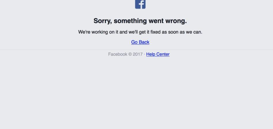 Facebook down