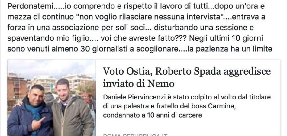 Roberto Spada reazione