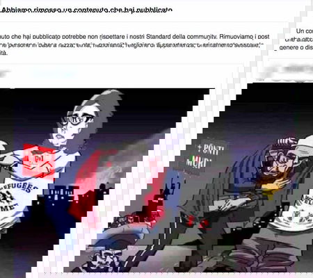 La censura di Facebook che ancora non funziona. Come con questa vignetta article-post