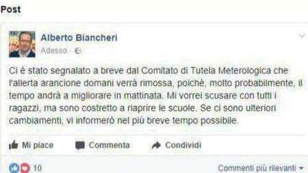 La bufala del sindaco di Sanremo che ritira l’ordinanza di chiusura delle scuole article-post