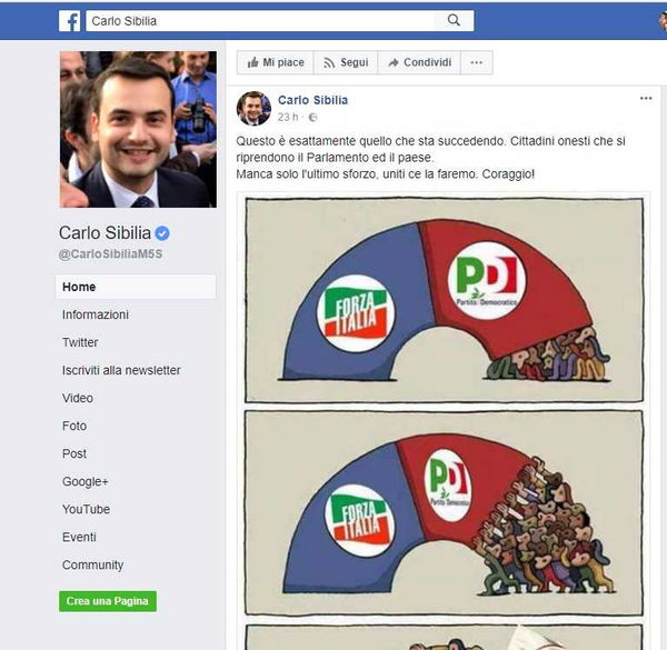 Carlo Sibilia ha rubato per il Movimento 5 Stelle una vignetta di Eneko