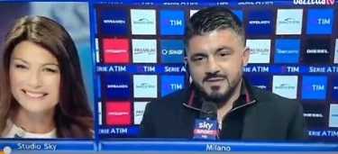Gennaro Gattuso scherza con Ilaria D’Amico: «Bacia Buffon con la lingua da parte mia»