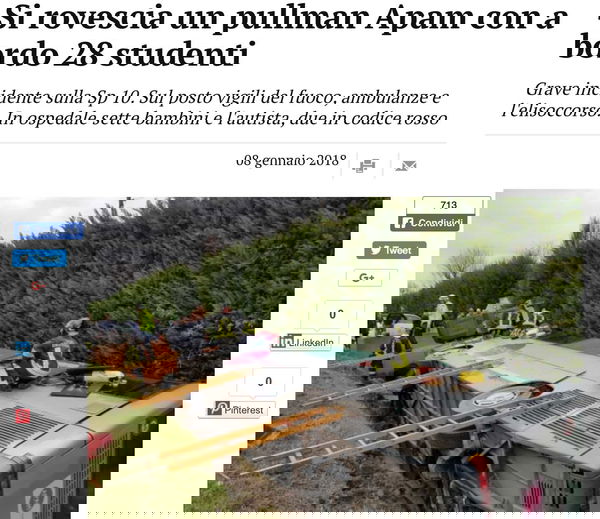 Mantova, si ribalta scuolabus con 50 bambini a bordo