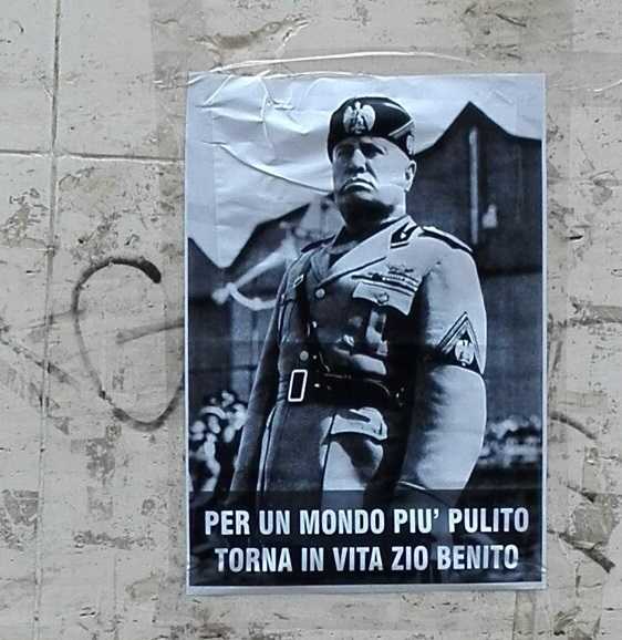 «Per un mondo più pulito torna in vita zio Benito»