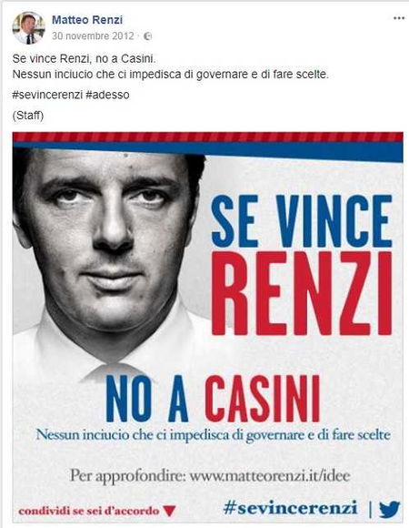 Quando Matteo Renzi non voleva Casini article-post