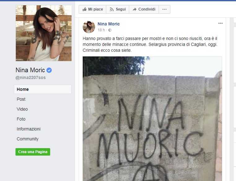 Nina Moric denuncia minacce continue contro di lei article-post