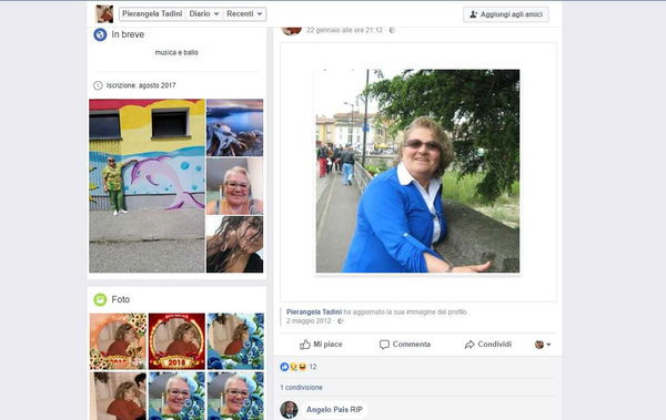 Pierangela Tadini, RIP su Facebook a una donna che si chiama come una vittima dell’incidente ferroviario a Pioltello