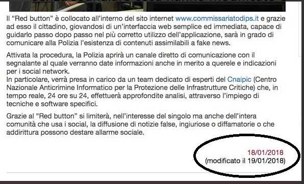 polizia fake news