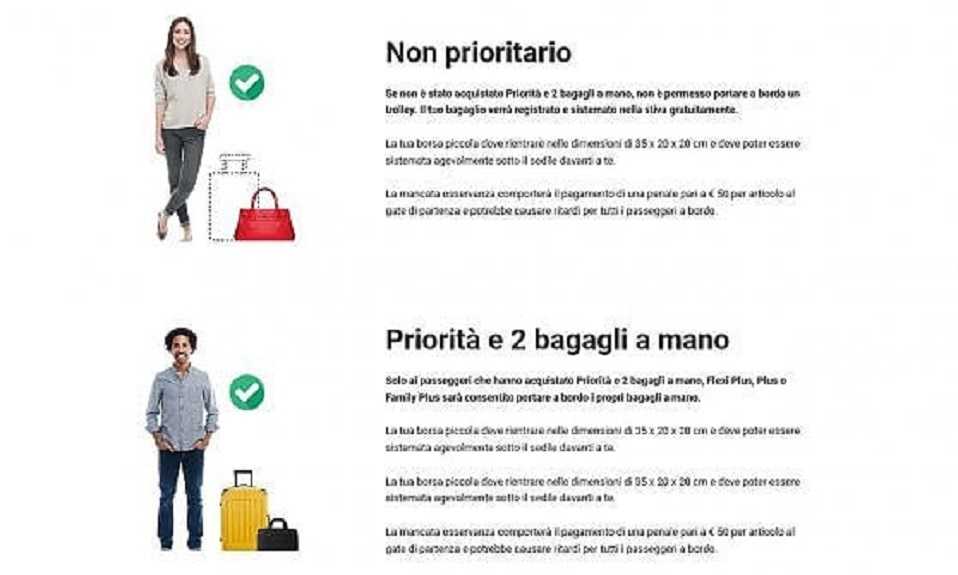 Ryanair: niente trolley gratis. In cabina permessi solo borse e zainetti article-post