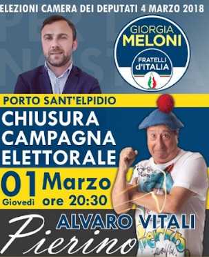 Alvaro Vitali partecipa al comizio finale di un candidato di Fratelli d’Italia article-post