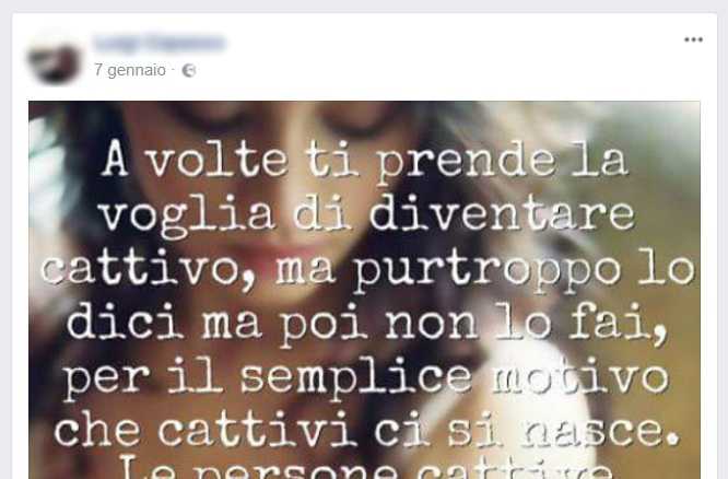 Latina, quelle frasi ‘premonitrici’ sulla pagina Fb del carabiniere: «Ti viene voglia di diventare cattivo» article-post