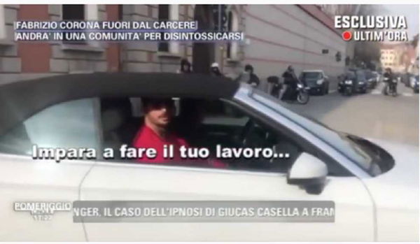 Corona se la prende con l’inviata di Pomeriggio Cinque | VIDEO