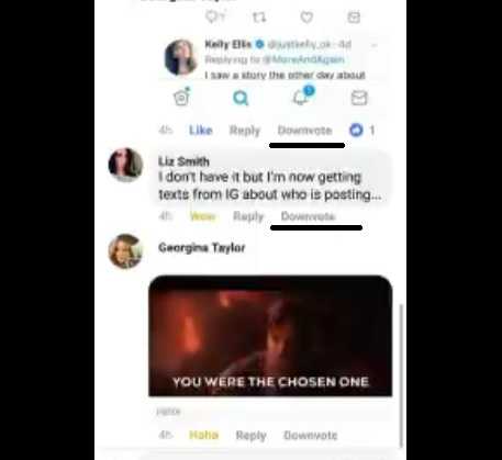 facebook downvote
