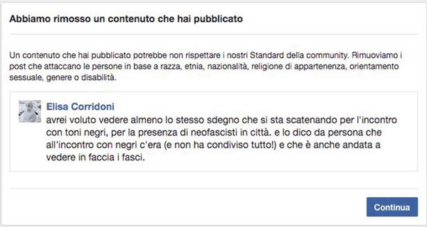 A Facebook non piacciono i Negr*