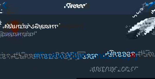 Sanremo 2018, Gasparri ha definito «penoso» il monologo di Favino sugli stranieri