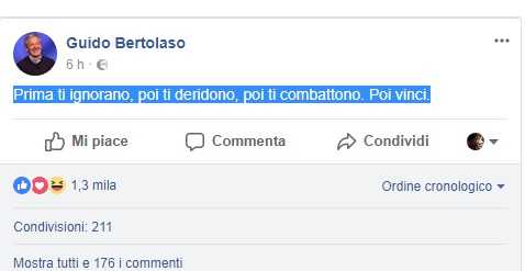 Guido Bertolaso assolto. Cita Mahatma Gandhi