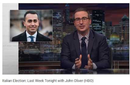 John Oliver prende in giro le elezioni politiche italiane | VIDEO