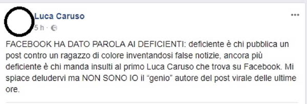 Lasciate in pace Luca Caruso (l’altro, che ha il suo stesso nome)