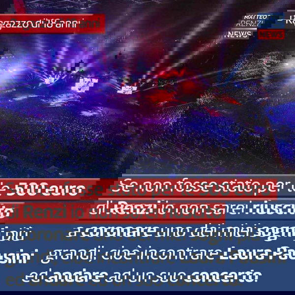 «Grazie Renzi per il concerto di Laura». Ma l’ultimo suo concerto è prima del bonus cultura