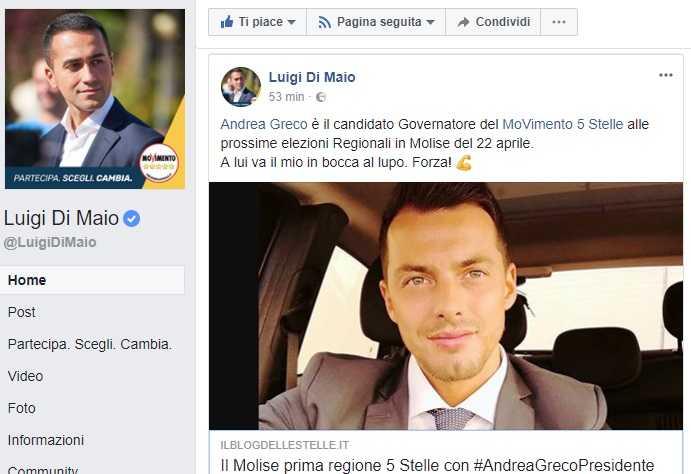 Andrea Greco candidato presidente del Molise per il Movimento 5 Stelle article-post