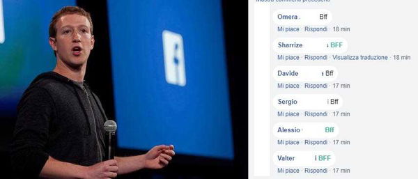 Quelli che su Facebook commentano BFF per verificare l’account