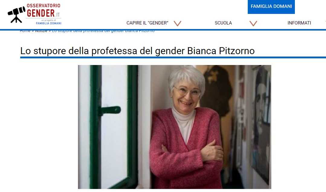 Bianca Pitzorno accusata di essere una profetessa del gender article-post