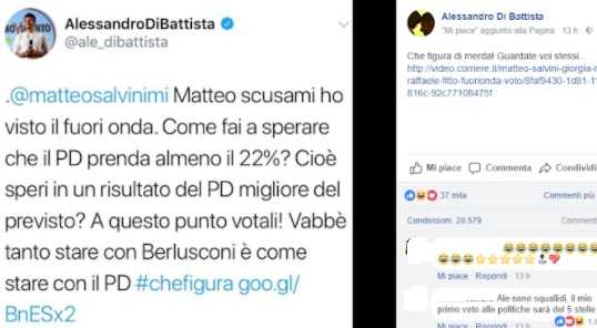Di Battista prende in giro Salvini perché spera che il PD non crolli sotto il 22% article-post
